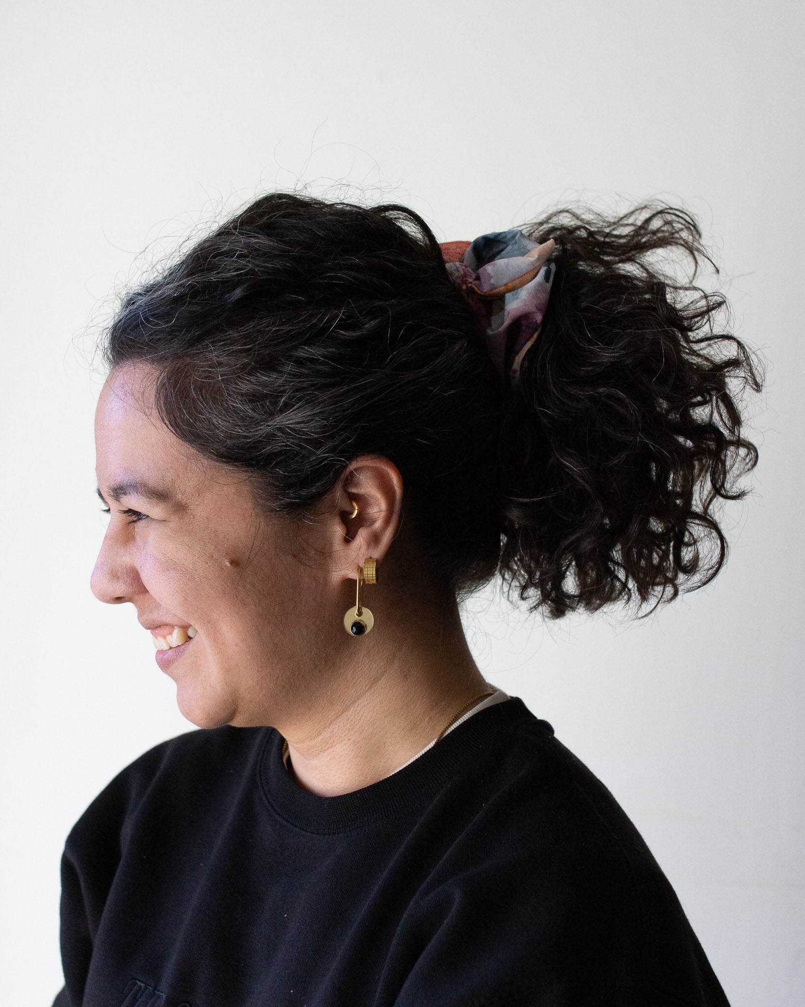 Watercolor Floral Scrunchie