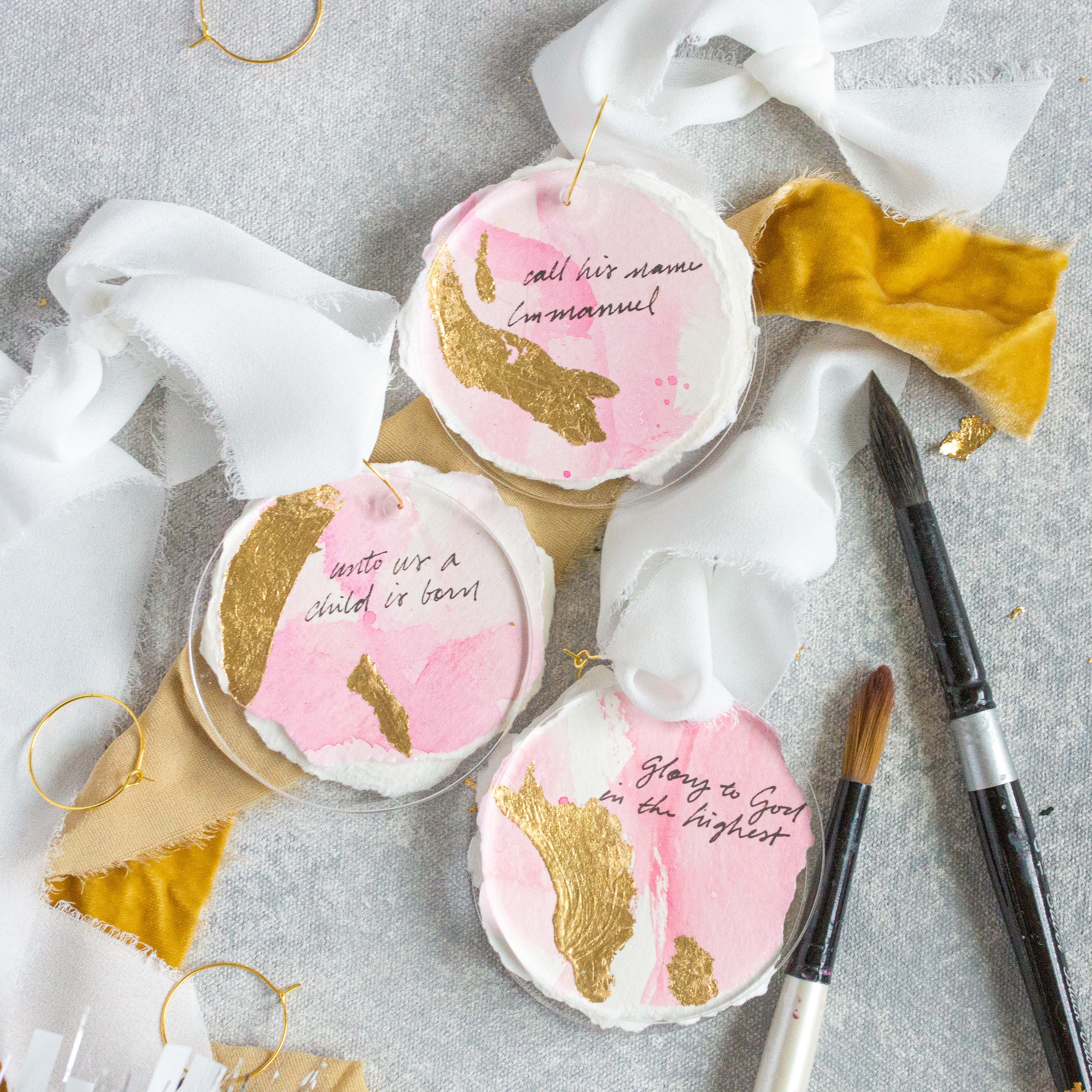 Pink Ornaments & White Silk