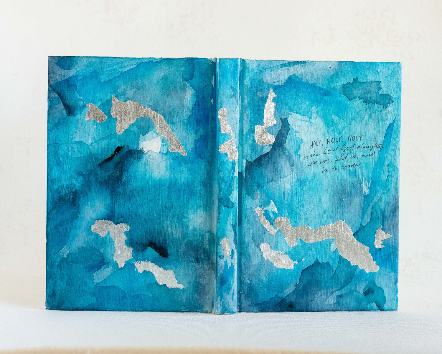 Revelation 4:8 "Holy, holy, holy, is the Lord God Almighty," Hand-painted Watercolor Notebook