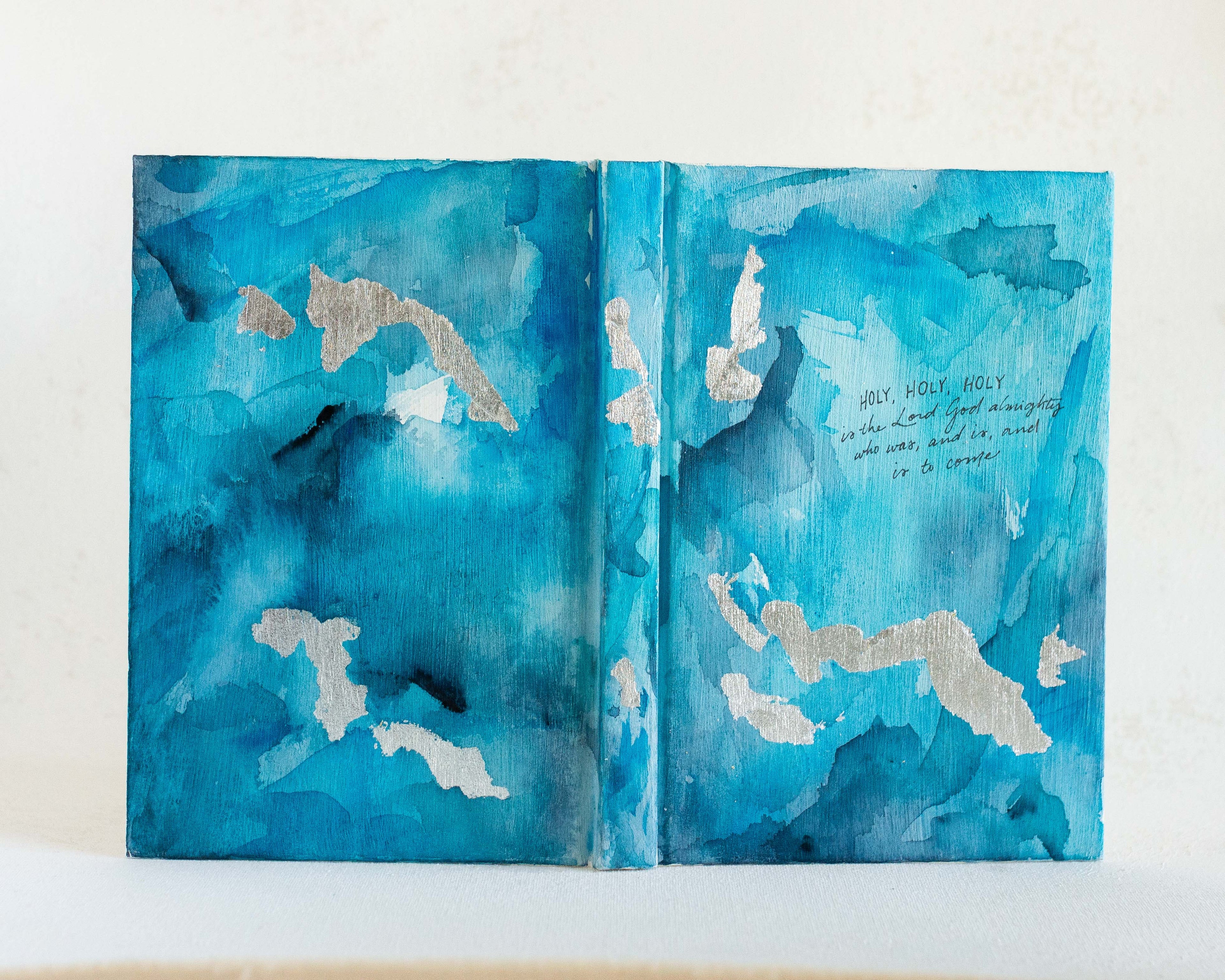 Revelation 4:8 "Holy, holy, holy, is the Lord God Almighty," Hand-painted Watercolor Notebook