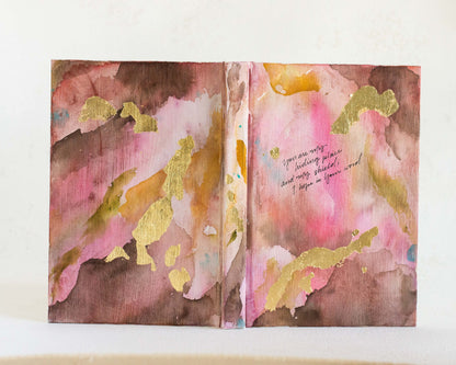 Psalm 119:114 &quot;You are my hiding place&quot; Hand-painted Watercolor Notebook