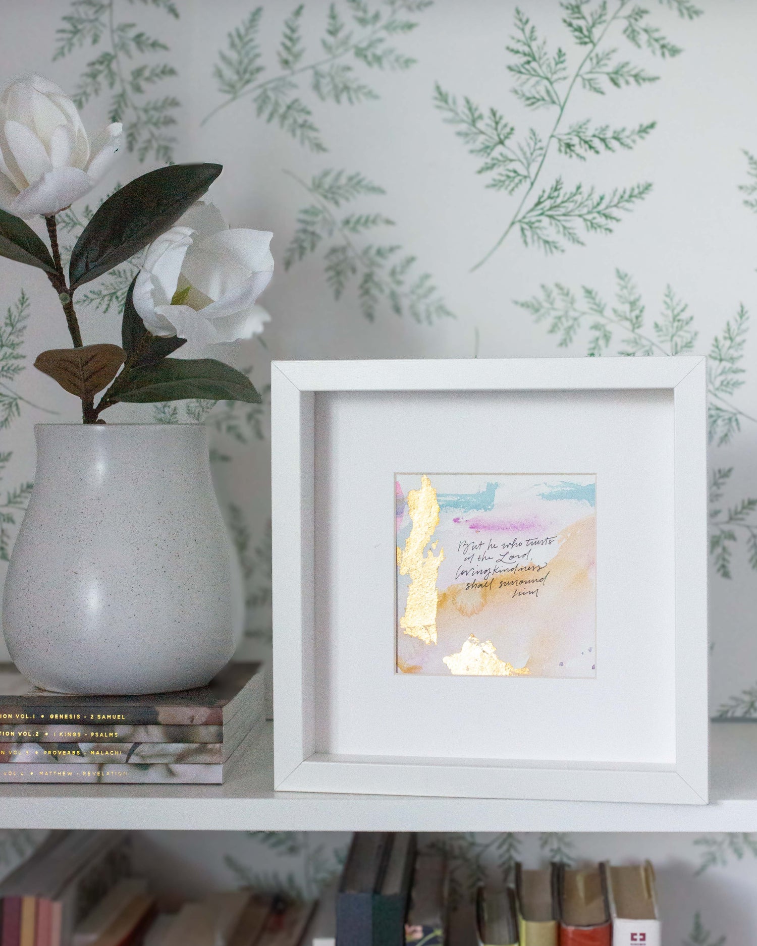 Lovingkindness Shall Surround Him | Psalm 32:10 Original Art