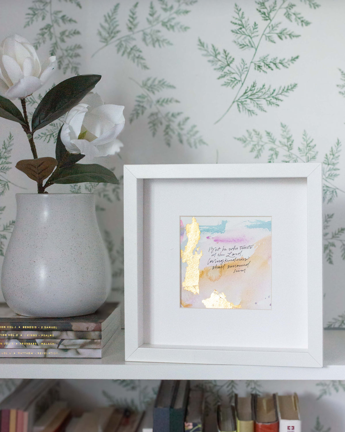 Lovingkindness Shall Surround Him | Psalm 32:10 Original Art