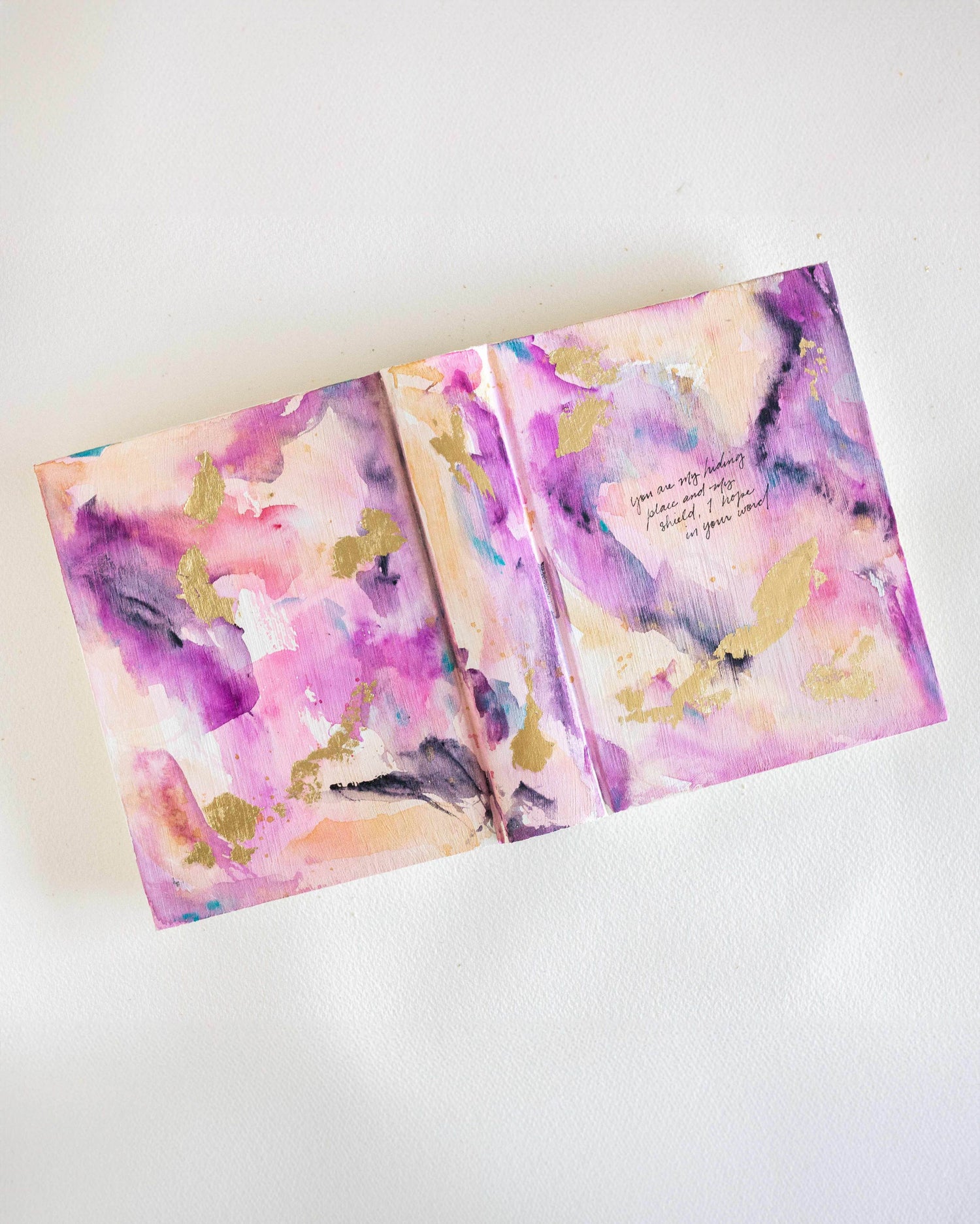 Psalm 119:114, You Are My Hiding Place and My Shield” Hand-painted Watercolor Bible