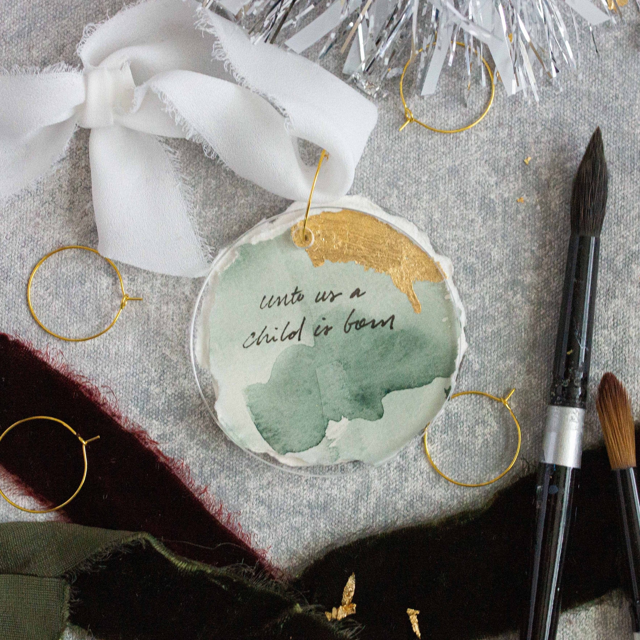Unto Us a Child is Born - White Velvet