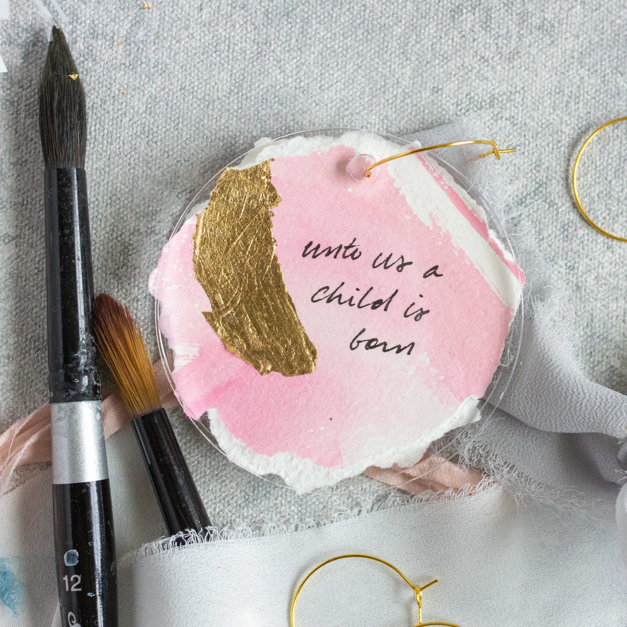 Unto Us a Child is Born - Gray Silk