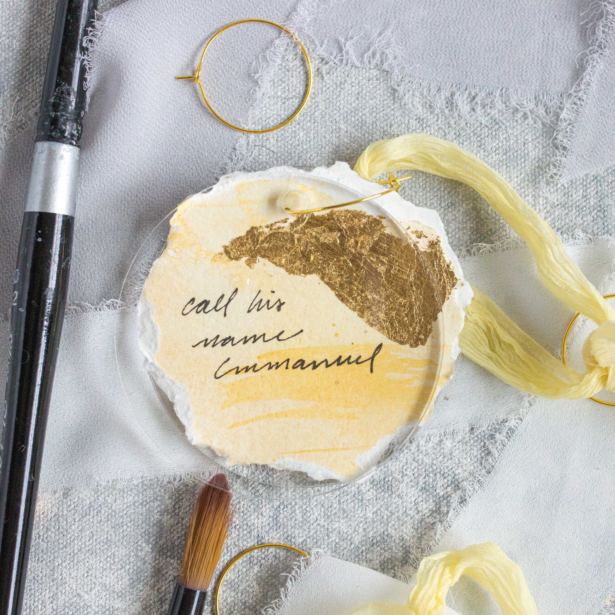 Call His Name Immanuel - Yellow Crinkle
