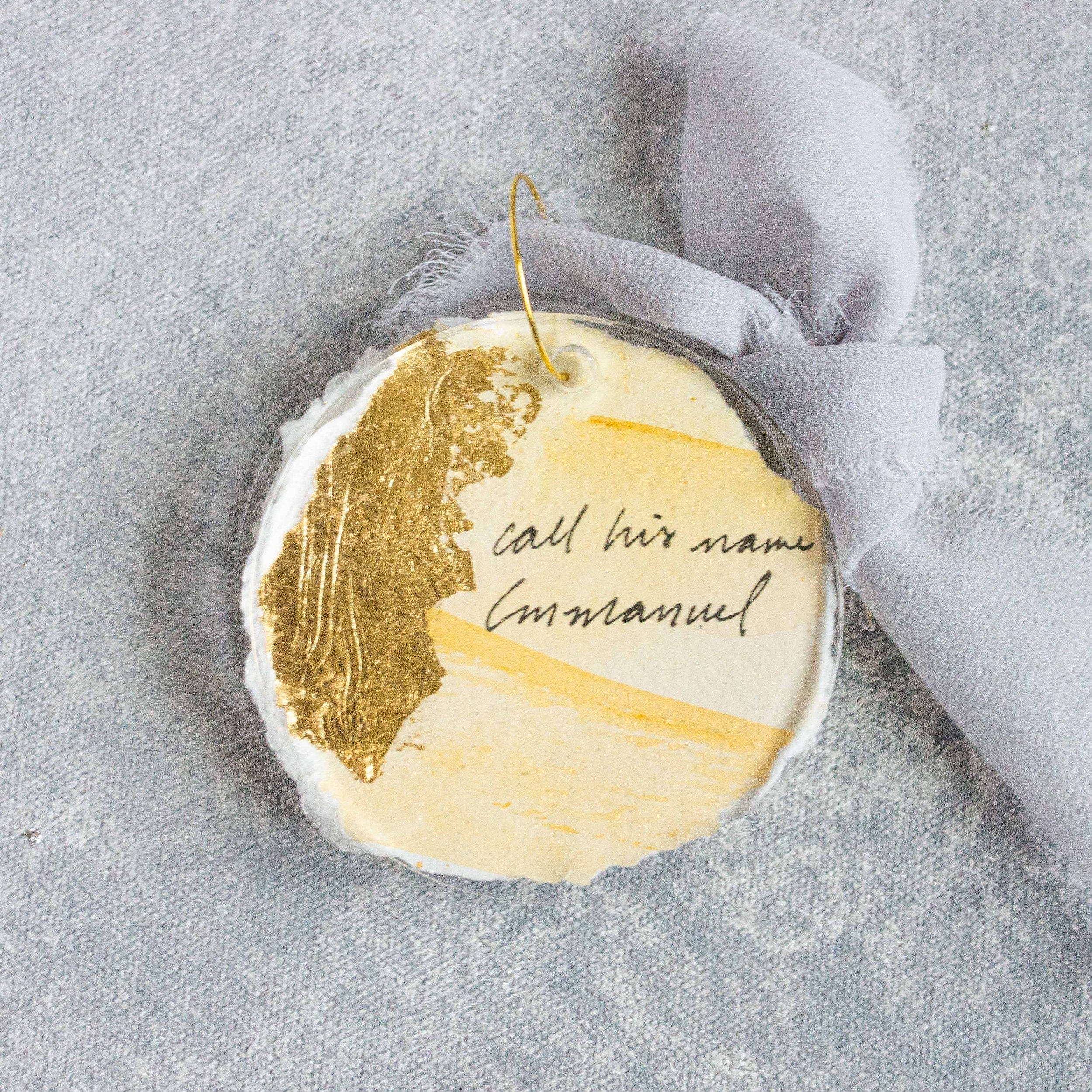Call His Name Immanuel - Gray Silk