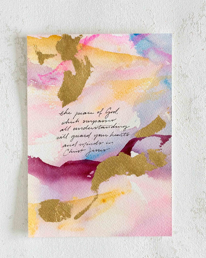 "The Peace of God Will Guard Your Hearts" Watercolor Painting on Paper