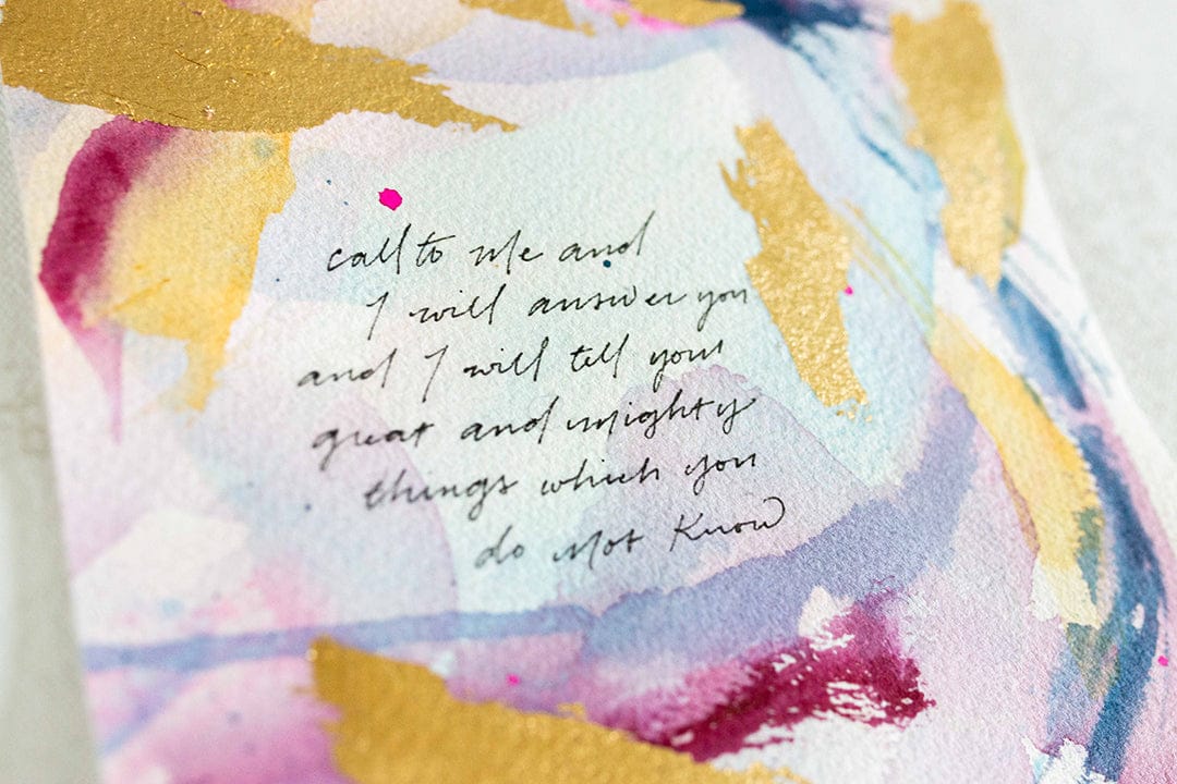 "Call to Me and I Will Answer You" Watercolor Painting on Paper