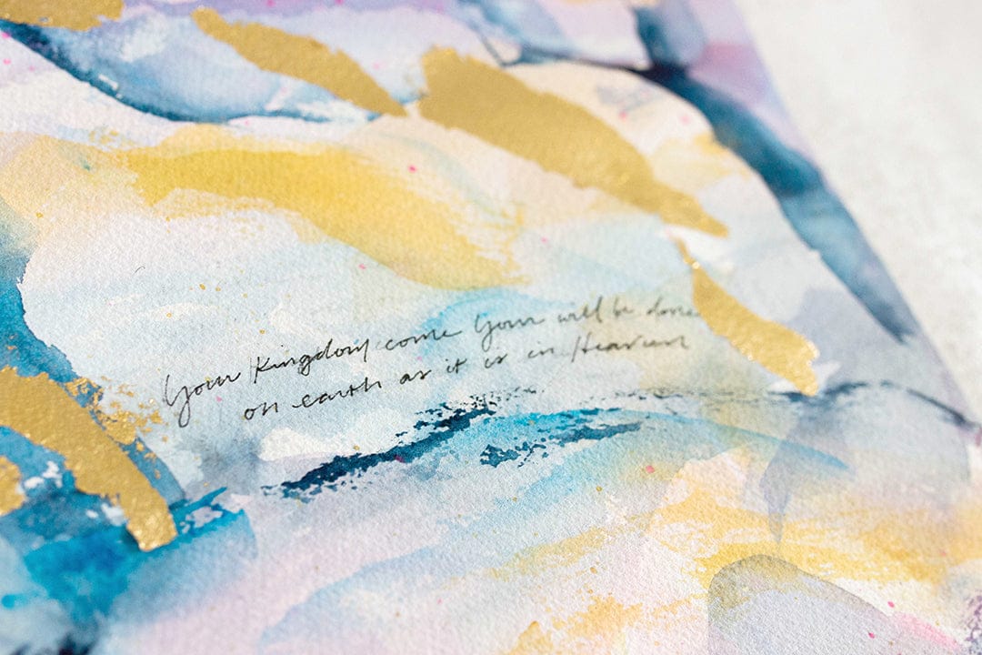 "Your Kingdom Come Your Will Be Done" Watercolor Painting on Paper
