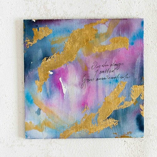 "On the Day I Called You Answered" Watercolor Painting on Canvas Panel