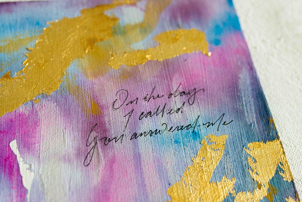 "On the Day I Called You Answered" Watercolor Painting on Canvas Panel