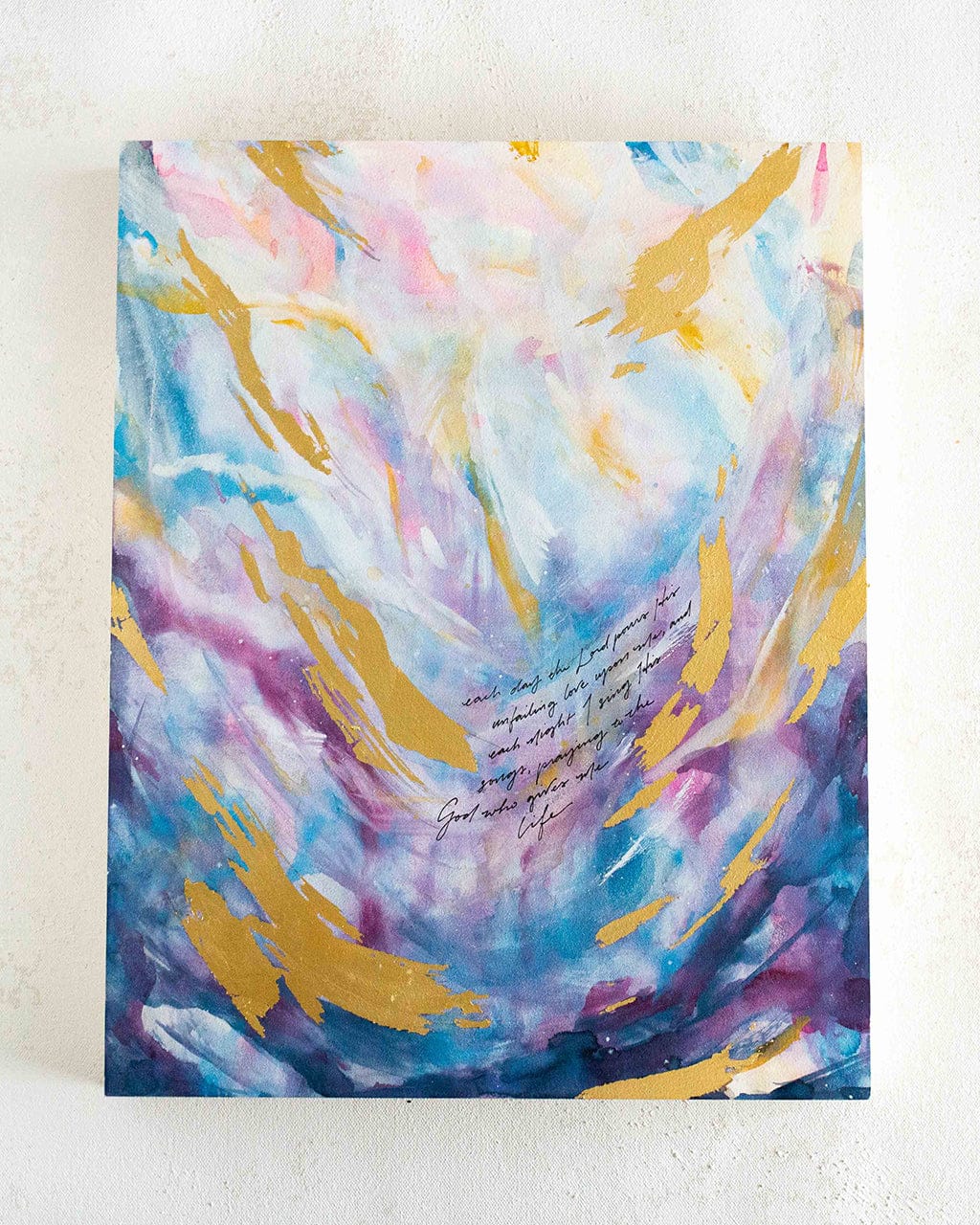 "Each Day and Each Night" Watercolor Painting on Canvas