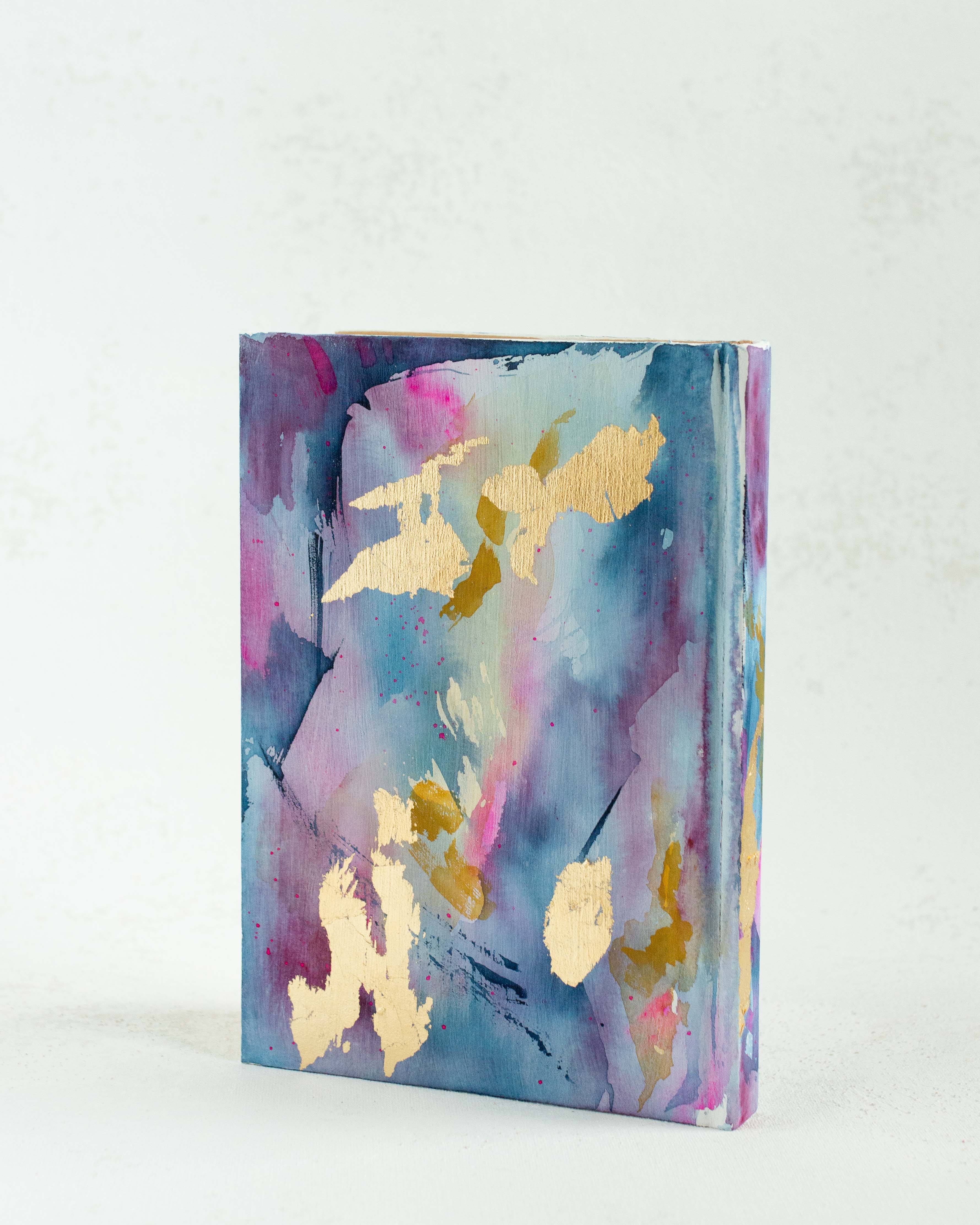 Romans 12:12 "Joyful, Patient, Faithful" Hand-painted Watercolor Notebook