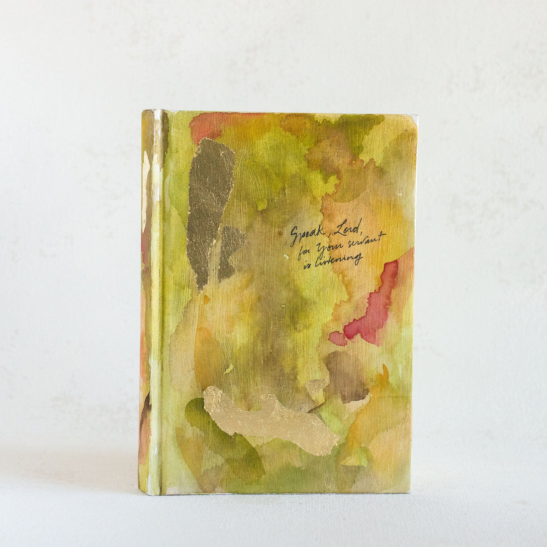 1 Samuel 3:9 "Speak, Lord, for your servant is listening," Hand-painted Watercolor Notebook