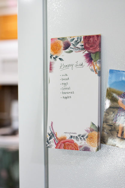Floral Magnetic Notepad | New Creation
