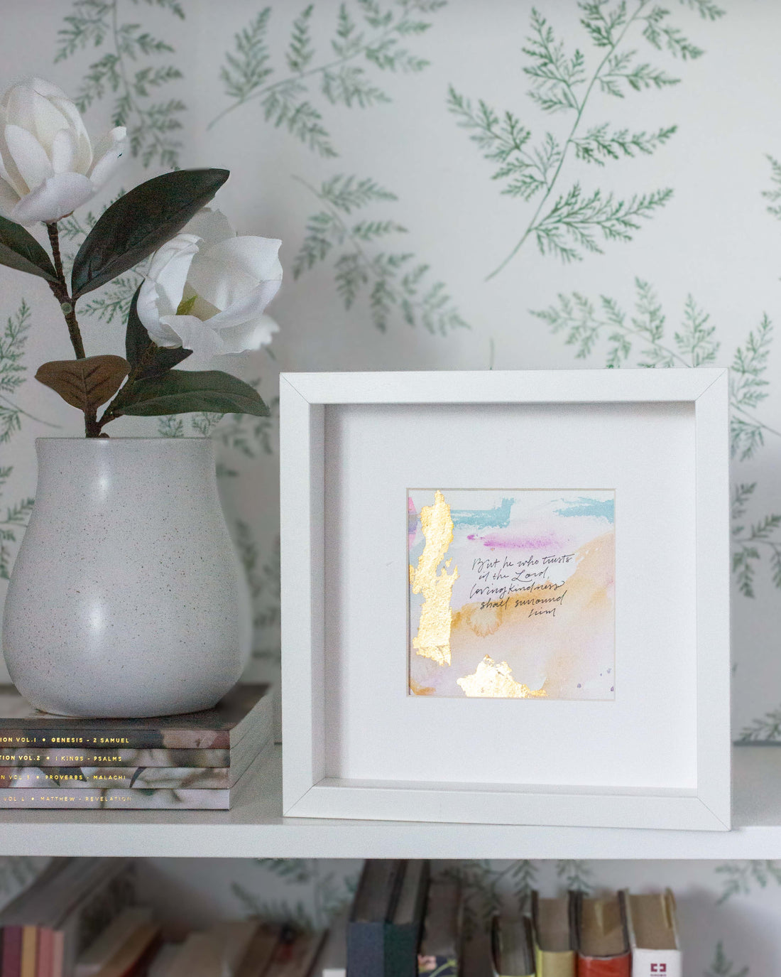 Lovingkindness Shall Surround Him | Psalm 32:10 Original Art