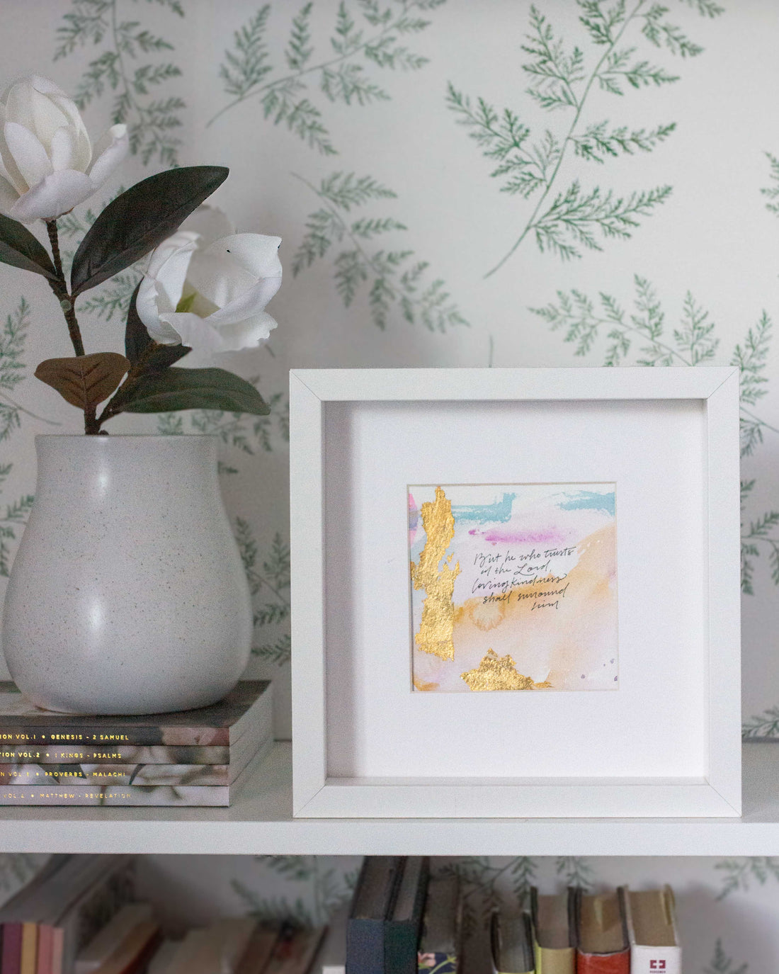 Lovingkindness Shall Surround Him | Psalm 32:10 Original Art