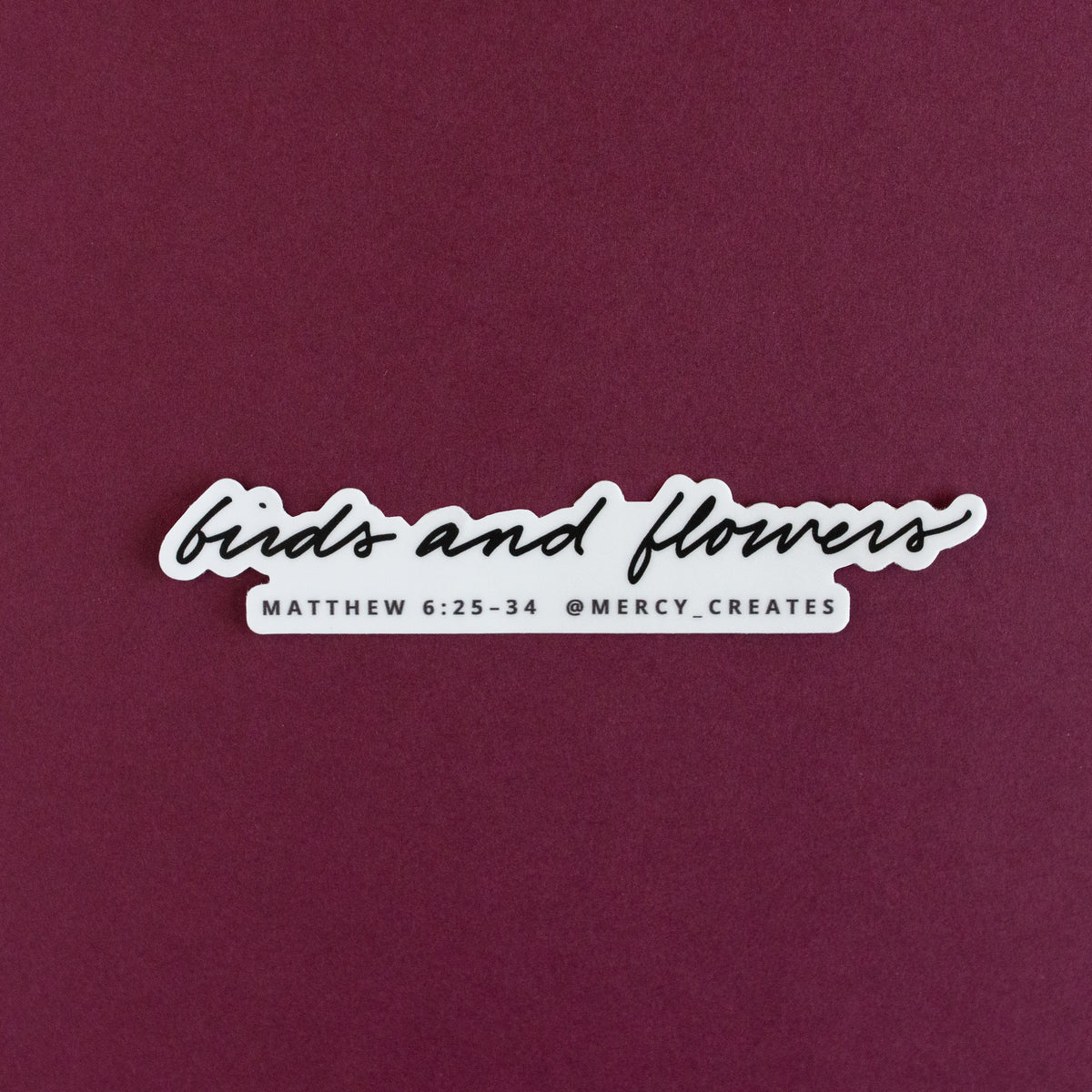Birds and Flowers | Black and White Sticker