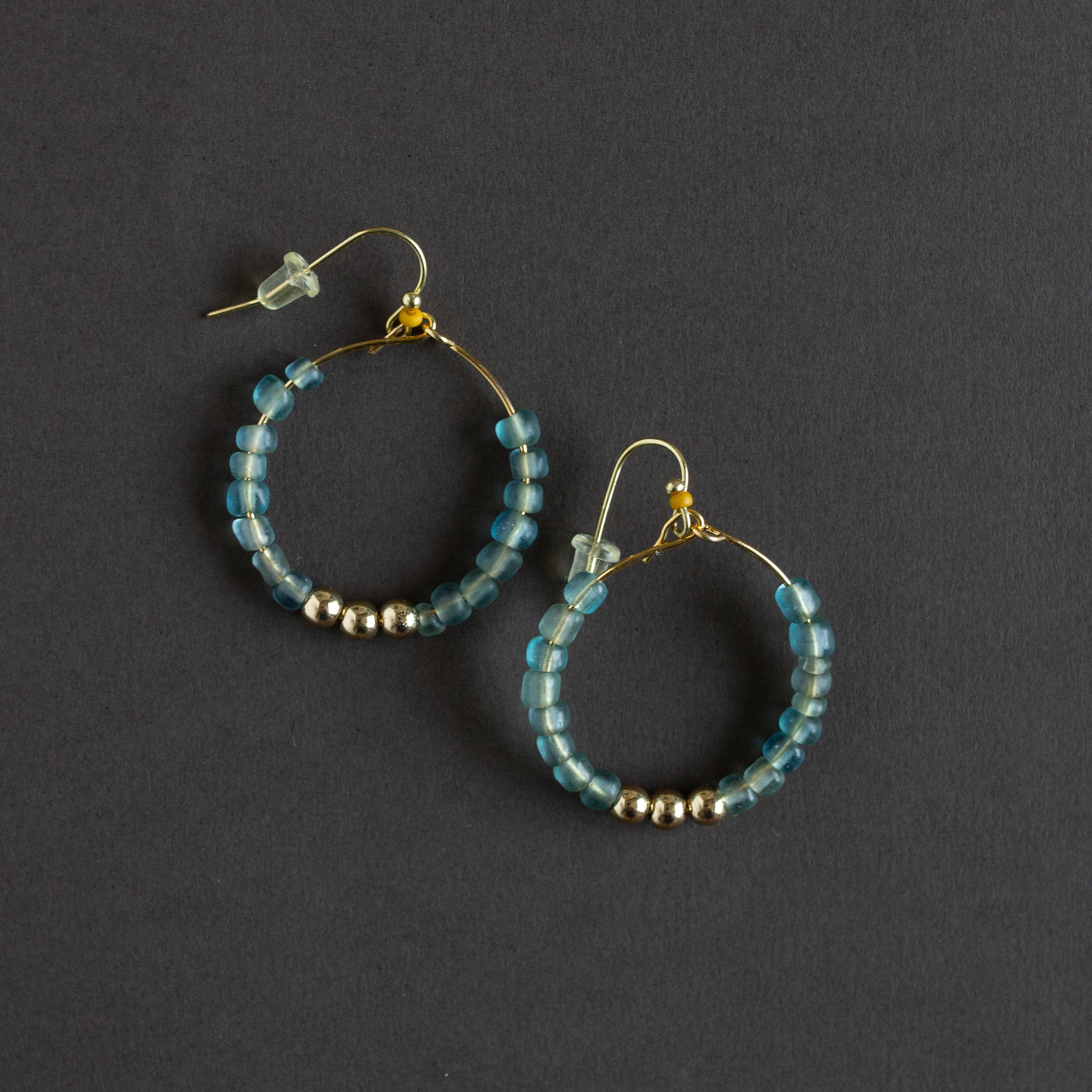 Sea Glass Hoops | Earrings