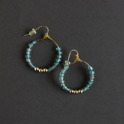 Sea Glass Hoops | Earrings