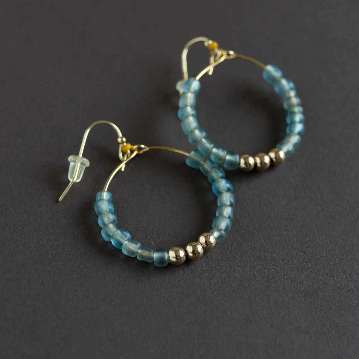 Sea Glass Hoops | Earrings