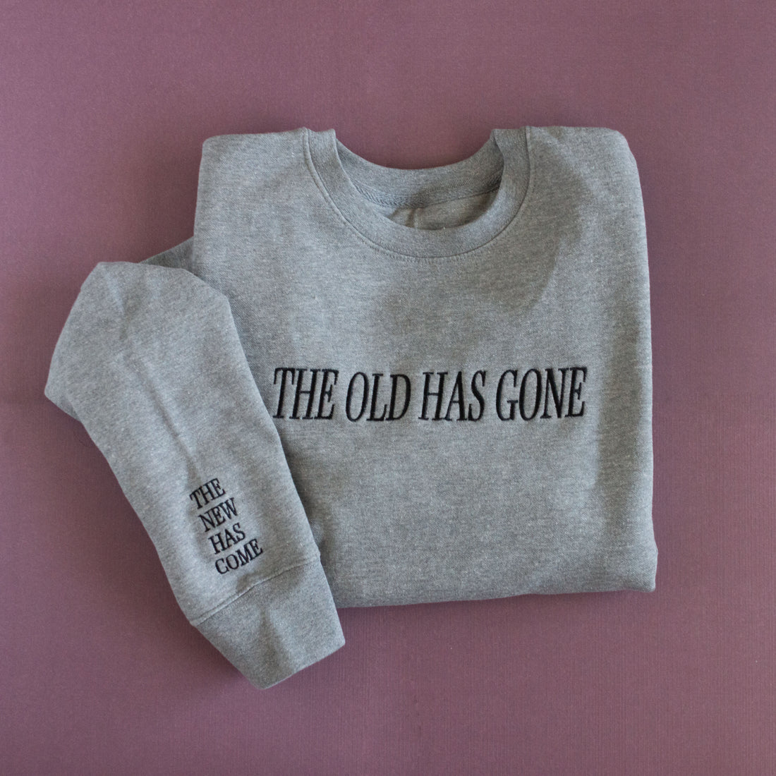 The Old Is Gone | Black Embroidered Crewneck