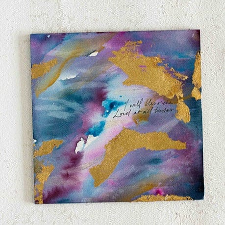 "I Will Bless the Lord At All Times" Watercolor Painting on Canvas Panel