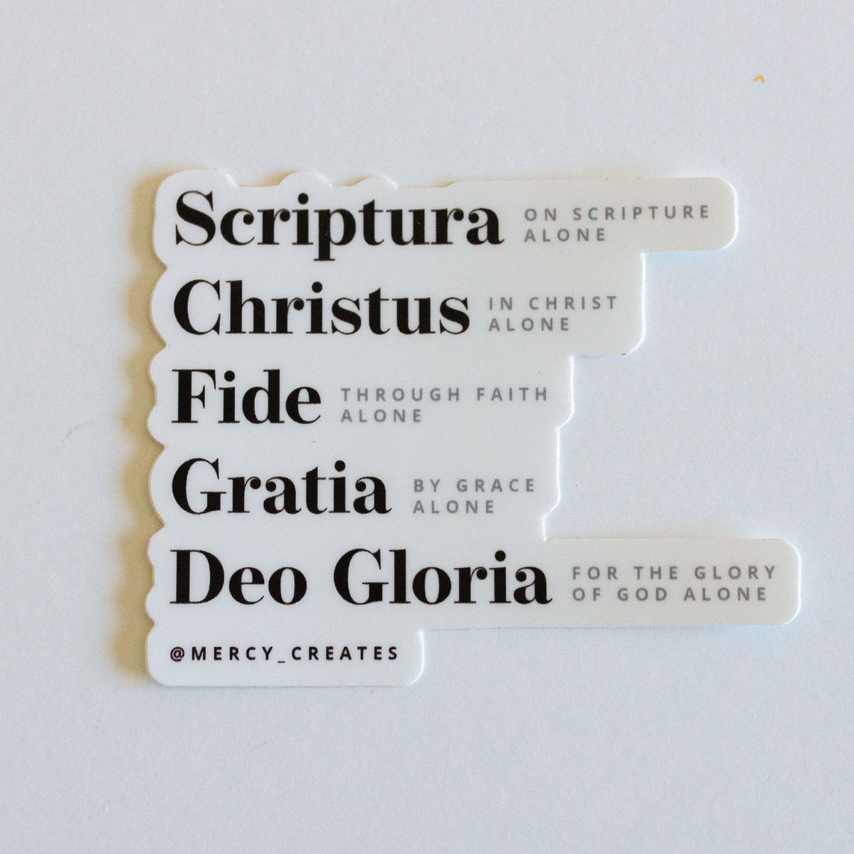 5 Solas Sticker